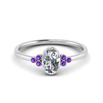 Load image into Gallery viewer, petite-bezel-set-oval-shaped-diamond-engagement-ring-with-purple-topaz-in-white-gold-FD9175OVRGVITO-NL-WG