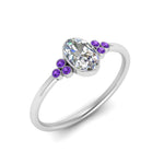 Load image into Gallery viewer, petite-bezel-set-oval-shaped-diamond-engagement-ring-with-purple-topaz-in-white-gold-FD9175OVRGVITOANGLE2-NL-WG