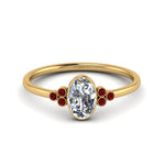 Load image into Gallery viewer, petite-bezel-set-oval-shaped-diamond-engagement-ring-with-ruby-in-yellow-gold-FD9175OVRGRUDR-NL-YG