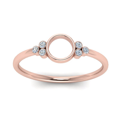 Semi Mount Bezel Simple Engagement Ring