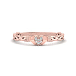 Load image into Gallery viewer, petite-claddagh-heart-diamond-rings-in-rose-gold-FD10965R-NL-RG