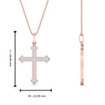 Load image into Gallery viewer, petite-diamond-cross-pendant-in-rose-gold-FDPD10868ANGLE2-NL-RG_20HW