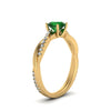 Load image into Gallery viewer, petite-twisted-round-emerald-engagement-diamond-ring-in-yellow-gold-FD8253RORGEM-NL-YG.jpg