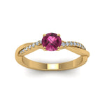 Load image into Gallery viewer, petite-twisted-round-pink-sapphire-engagement-diamond-ring-in-yellow-gold-FD8253RORGPS-NL-YG.jpg