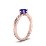 Load image into Gallery viewer, petite-twisted-round-sapphire-engagement-diamond-ring-in-rose-gold-FD8253RORGBS-NL-RG.jpg