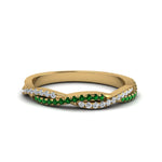 Load image into Gallery viewer, petite-twisted-vine-stacking-diamond-ring-with-emerald-in-yellow-gold-FD8233BGEMGR-NL-YG