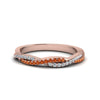 Load image into Gallery viewer, petite-twisted-vine-stacking-diamond-ring-with-orange-sapphire-in-rose-gold-FD8233BGSAOR-NL-RG