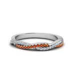 Load image into Gallery viewer, petite-twisted-vine-stacking-diamond-ring-with-orange-sapphire-in-white-gold-FD8233BGSAOR-NL-WG