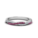 Load image into Gallery viewer, petite-twisted-vine-stacking-diamond-ring-with-pink-sapphire-in-white-gold-FD8233BGSADRPI-NL-WG