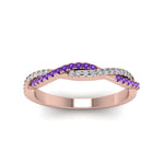 Load image into Gallery viewer, petite-twisted-vine-stacking-diamond-ring-with-purple-topaz-in-rose-gold-FD8233BGVITO-NL-RG