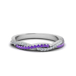 Load image into Gallery viewer, petite-twisted-vine-stacking-diamond-ring-with-purple-topaz-in-white-gold-FD8233BGVITO-NL-WG