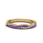 Load image into Gallery viewer, petite-twisted-vine-stacking-diamond-ring-with-purple-topaz-in-yellow-gold-FD8233BGVITO-NL-YG