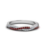 Load image into Gallery viewer, petite-twisted-vine-stacking-diamond-ring-with-ruby-in-white-gold-FD8233BGRUDR-NL-WG
