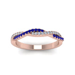 Load image into Gallery viewer, petite-twisted-vine-stacking-diamond-ring-with-sapphire-in-rose-gold-FD8233BGSABL-NL-RG
