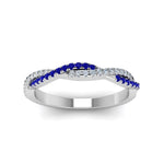 Load image into Gallery viewer, petite-twisted-vine-stacking-diamond-ring-with-sapphire-in-white-gold-FD8233BGSABL-NL-WG