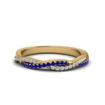 Load image into Gallery viewer, petite-twisted-vine-stacking-diamond-ring-with-sapphire-in-yellow-gold-FD8233BGSABL-NL-YG