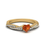 Load image into Gallery viewer, petite-vine-heart-orange-sapphire-engagement-ring-in-yellow-gold-FD8233HTRGSAOR-NL-YG-GS.jpg