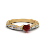 Load image into Gallery viewer, petite-vine-heart-ruby-engagement-ring-in-yellow-gold-FD8233HTRGRUDR-NL-YG-GS.jpg