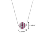 Load image into Gallery viewer, pink-sapphire-ball-pendant-0.70-ct-in-FDPD8433GSADRPI-NL-WG