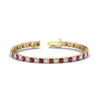 Load image into Gallery viewer, pink-sapphire-basket-tennis-11-ct.-square-cut-bracelet-in-yellow-gold-FDBRC10450PRGSADRPI-11.00CT-NL-YG_2ad76625-4264-4ade-9268-75ac8c1a31c1
