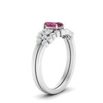 Load image into Gallery viewer, pink-sapphire-bezel-wedding-ring-set-in-white-gold-FDENS3110OVGSADRPI-NL-WG-GS.jpg