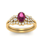 Load image into Gallery viewer, pink-sapphire-bezel-wedding-ring-set-in-yellow-gold-FDENS3110OVGSADRPI-NL-YG-GS.jpg