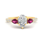 Load image into Gallery viewer, pink-sapphire-pear-accented-3-row-pear-shaped-engagement-ring-in-yellow-gold-FD9982PERGSADRPIANGLE3-NL-YG