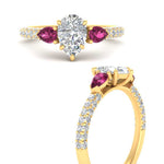 Load image into Gallery viewer, pink-sapphire-pear-accented-3-row-pear-shaped-engagement-ring-in-yellow-gold-FD9982PERGSADRPIANGLE3-NL-YG