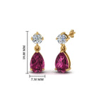 Load image into Gallery viewer, pink-sapphire-pear-drop-stud-diamond-earring-in-yellow-gold-FDEAR8386GSADRPI-NL-YG-GS_1080x1080_59b400ed-4673-4563-99b3-02a7d0d49b05