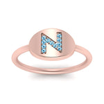 Load image into Gallery viewer, Pinky Initial Diamond Signet Ring