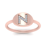 Load image into Gallery viewer, Pinky Initial Diamond Signet Ring