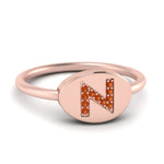 Load image into Gallery viewer, Pinky Initial Diamond Signet Ring