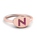 Load image into Gallery viewer, Pinky Initial Diamond Signet Ring