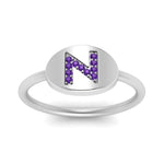 Load image into Gallery viewer, Pinky Initial Diamond Signet Ring