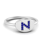 Load image into Gallery viewer, Pinky Initial Diamond Signet Ring