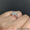 Load and play video in Gallery viewer, Cushion Lab Grown Two Tone Celtic Bridal Ring Set