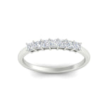 Load image into Gallery viewer, princess-cut-0.5-ct-7-stone-wedding-ring-in-white-gold-fdwb8008prangle5-0.50ct-nl-wg.jpg