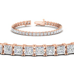 Load image into Gallery viewer, Princess Cut 15 Carat Basket Tennis Bracelet