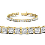 Load image into Gallery viewer, Princess Cut 15 Carat Basket Tennis Bracelet
