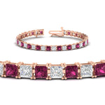 Load image into Gallery viewer, Princess Cut 15 Carat Basket Tennis Bracelet