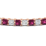 Load image into Gallery viewer, Princess Cut 15 Carat Basket Tennis Bracelet