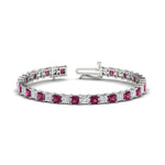 Load image into Gallery viewer, Princess Cut 15 Carat Basket Tennis Bracelet