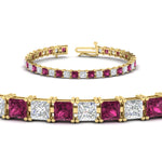 Load image into Gallery viewer, Princess Cut 15 Carat Basket Tennis Bracelet