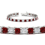 Load image into Gallery viewer, Princess Cut 15 Carat Basket Tennis Bracelet