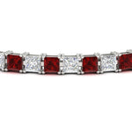 Load image into Gallery viewer, Princess Cut 15 Carat Basket Tennis Bracelet
