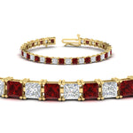 Load image into Gallery viewer, Princess Cut 15 Carat Basket Tennis Bracelet