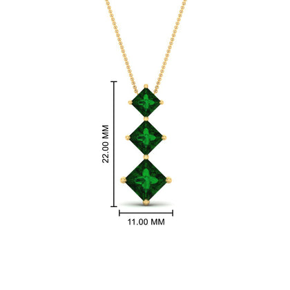 princess-cut-2-carat-3-stone-emerald-necklace-for-women-in-FDPD854GEMGRANGLE1-2.00CT-NL-YG