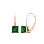 Load image into Gallery viewer, princess-cut-3-ctw.-emerald-lever-back-stud-earrings-in-rose-gold-FDEAR9225OVGEMGR-3.00CT-NL-RG