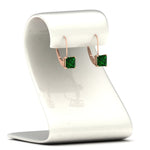 Load image into Gallery viewer, princess-cut-3-ctw.-emerald-lever-back-stud-earrings-in-rose-gold-FDEAR9225OVGEMGR-3.00CT-NL-RG