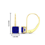 Load image into Gallery viewer, princess-cut-3-ctw.-sapphire-lever-back-stud-earrings-in-yellow-gold-FDEAR9225OVGSABL-3.00CT-NL-YG